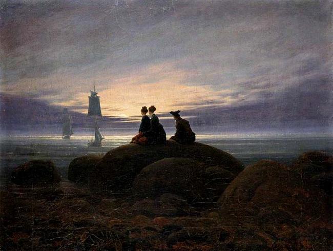 Caspar David Friedrich Moonrise by the Sea China oil painting art